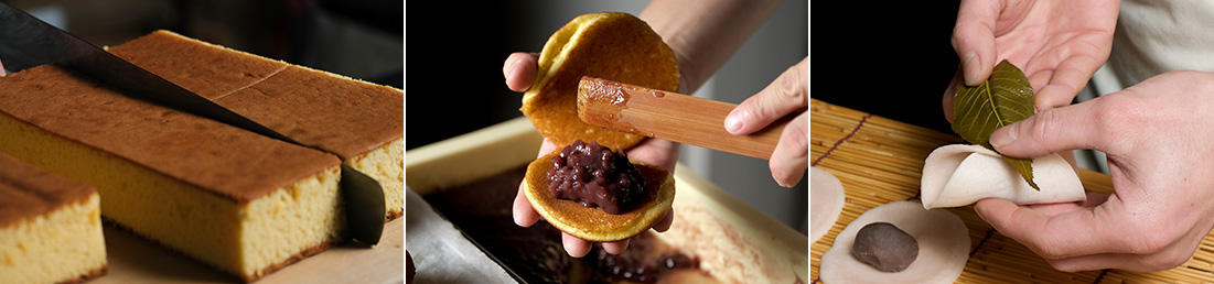 菓子作りの風景